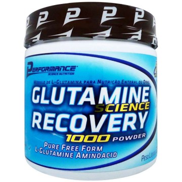 GLUTAMINA RECOVERY SCIENCE 1000 POWDER 300G - PERFORMANCE - Glutamina - Aminoácidos - 00267 - Tanquinho Suplementos