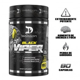 BLACK VIPER 90CAPS - DRAGON PHARMA - Termogênicos e Queimadores - Emagrecimento - 00227 - Tanquinho Suplementos
