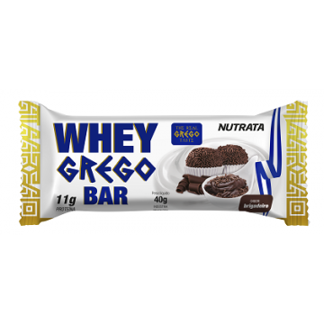 WHEY GREGO BAR BRIGADEIRO 40G 01UNID - NUTRATA - Barras Protéicas - Massa Muscular - 00377 - Tanquinho Suplementos