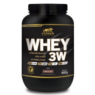 WHEY 3W 900G - LEADER NUTRITION - Whey Protein - Proteínas - 00225 - Tanquinho Suplementos