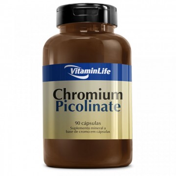 CHROMIUM PICOLINATE 90CAPS - VITAMINLIFE - Cromo - Vitaminas e Minerais - 00077 - Tanquinho Suplementos