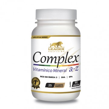 COMPLEX A-Z VITAMÍNICO MINERAL 60CAPS - LEADER NUTRITION - Vitaminas - Vitaminas e Minerais - 00166 - Tanquinho Suplementos