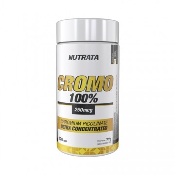 CROMO 100% 250MCG CHROMIUM PICOLINATE 120CAPS - NUTRATA - Vitaminas - Vitaminas e Minerais - 00389 - Tanquinho Suplementos