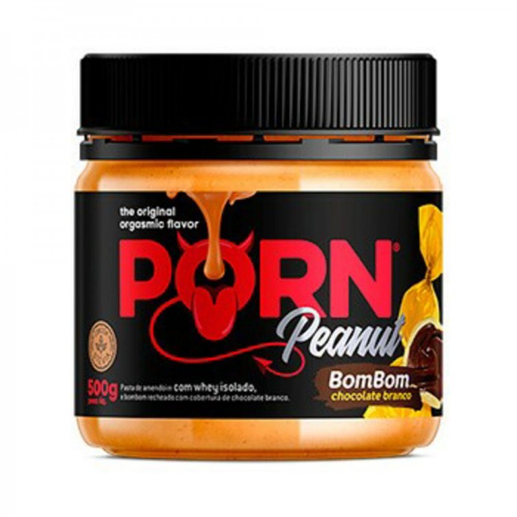 Pornpeanut Linha Gourmet Bombom Chocolate Branco 500g Pornfit Tanquinho Suplementos